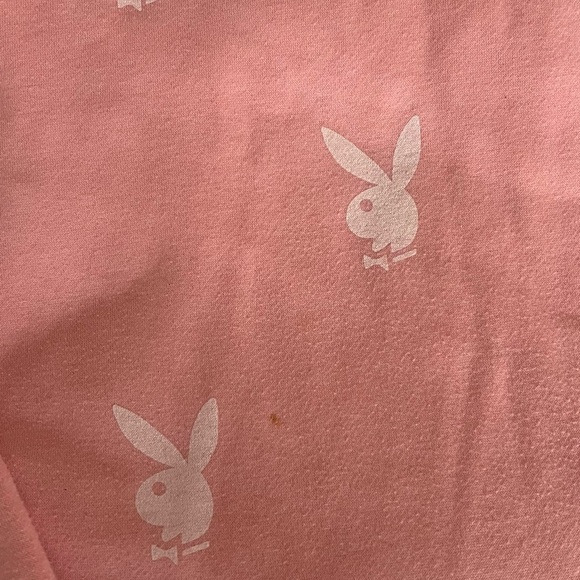 PLAYBOY Cropped Baby Pink Hoodie - Picture 2 of 2